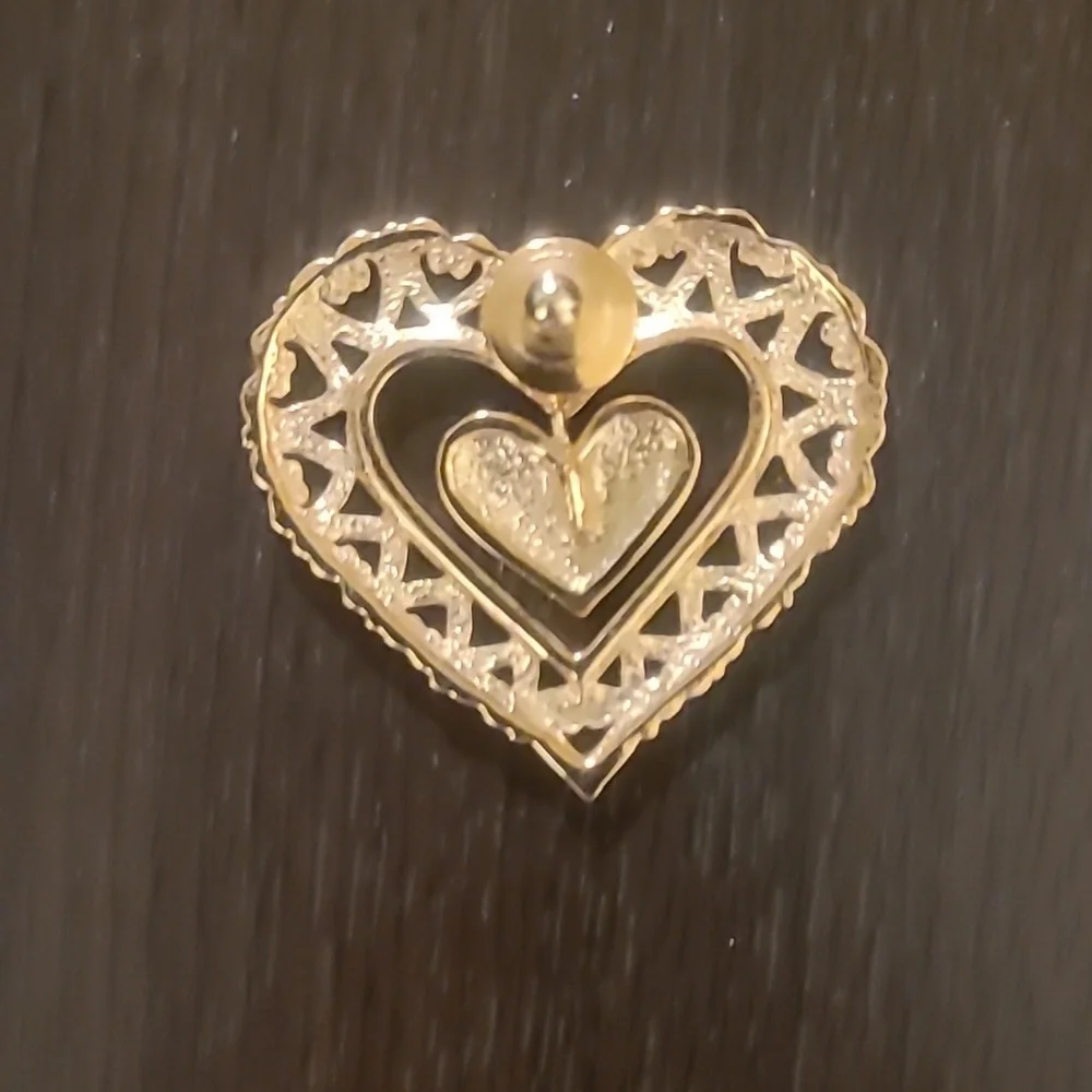 Vintage Heart Brooche - Picture 2 of 2